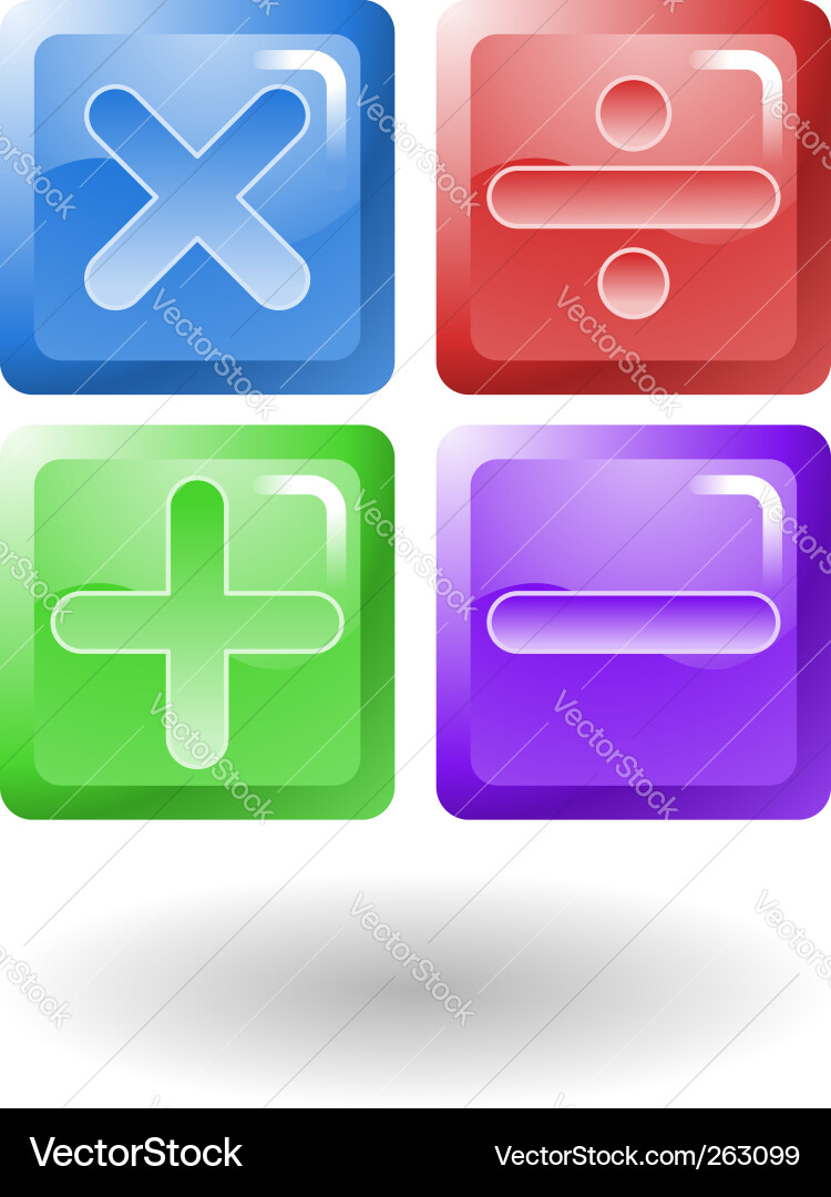 Math Symbols Collection Vector Image