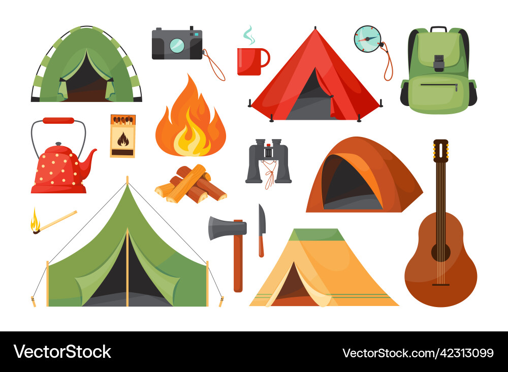 Picknick auf der Natur Sommer Urlaub im Freien Abenteuer Picknick auf der Natur Sommer Urlaub im Freien Abenteuer vektorbild