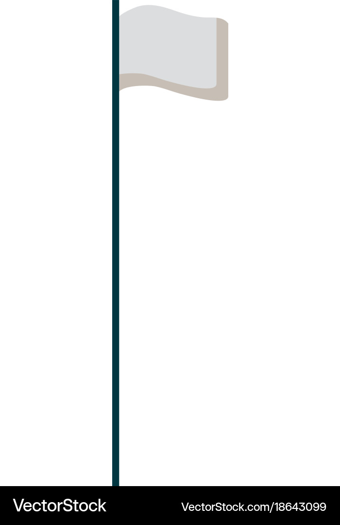 Pointer flag isolated icon Vector Image