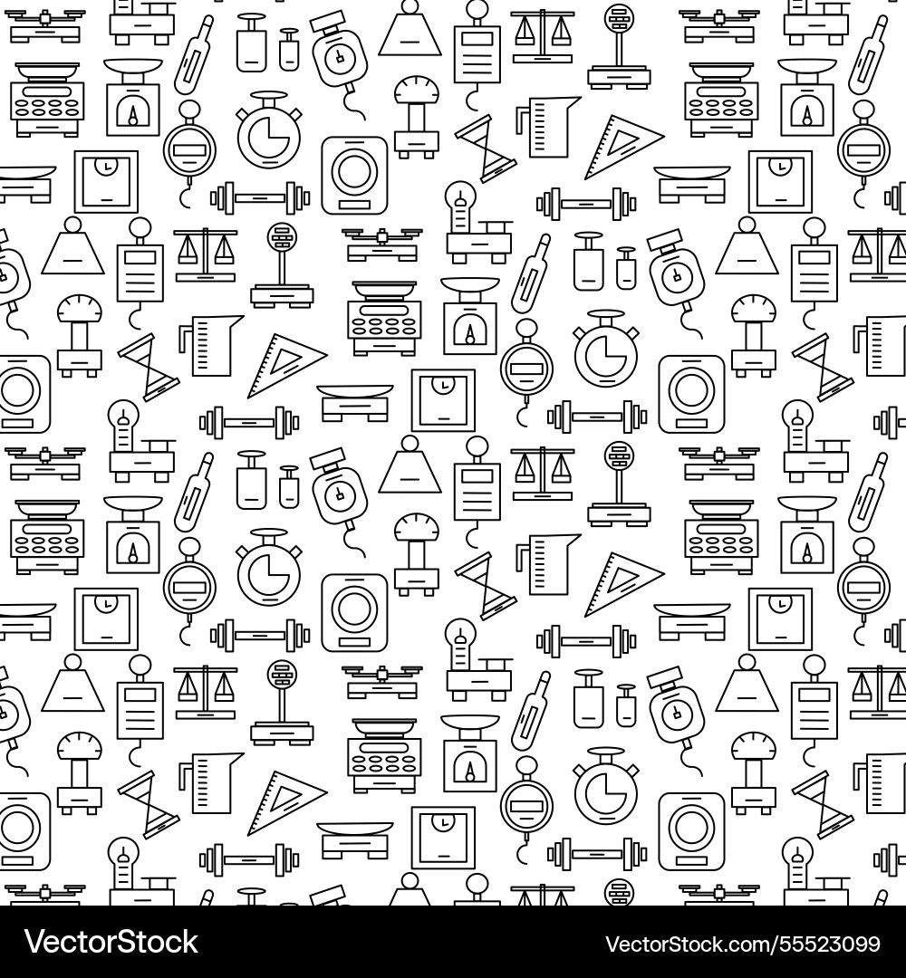 Scale icon seamless pattern background Vector Image