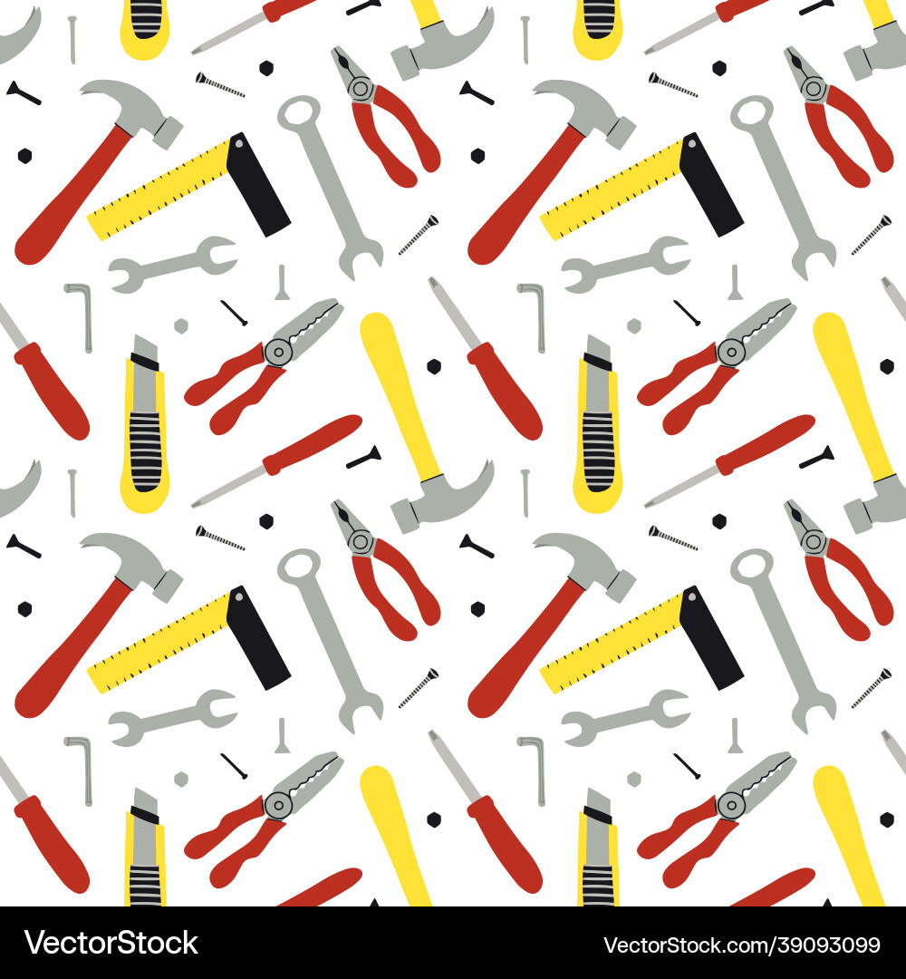 Seamless pattern of different construction Vector Image
