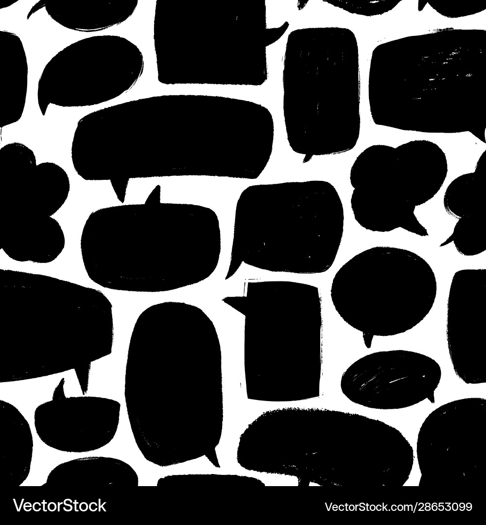 Speech bubble seamless pattern vector image