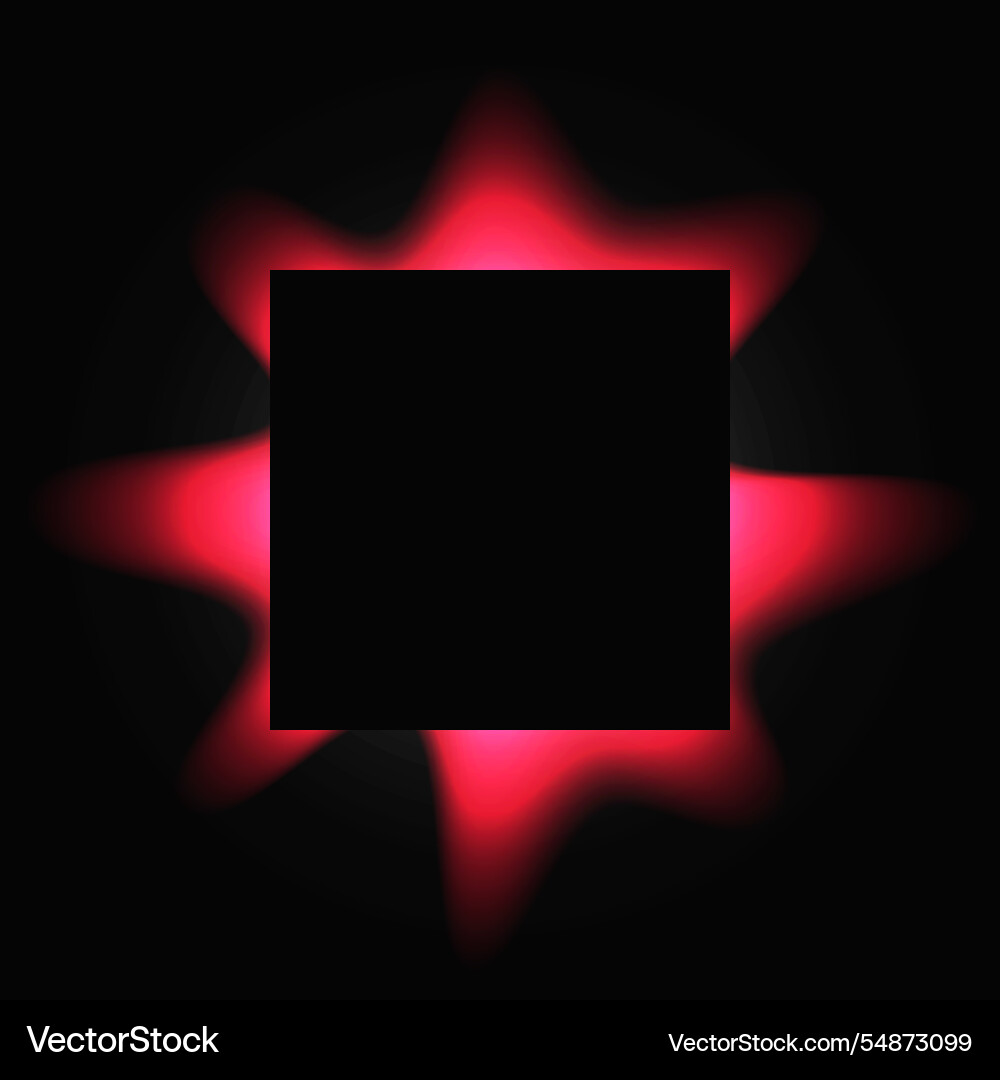 Square illuminate light frame with color gradient Square illuminate light frame with color gradient Vector Image