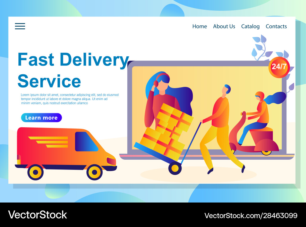 Web landing page design template for different Web landing page design template for different vector image