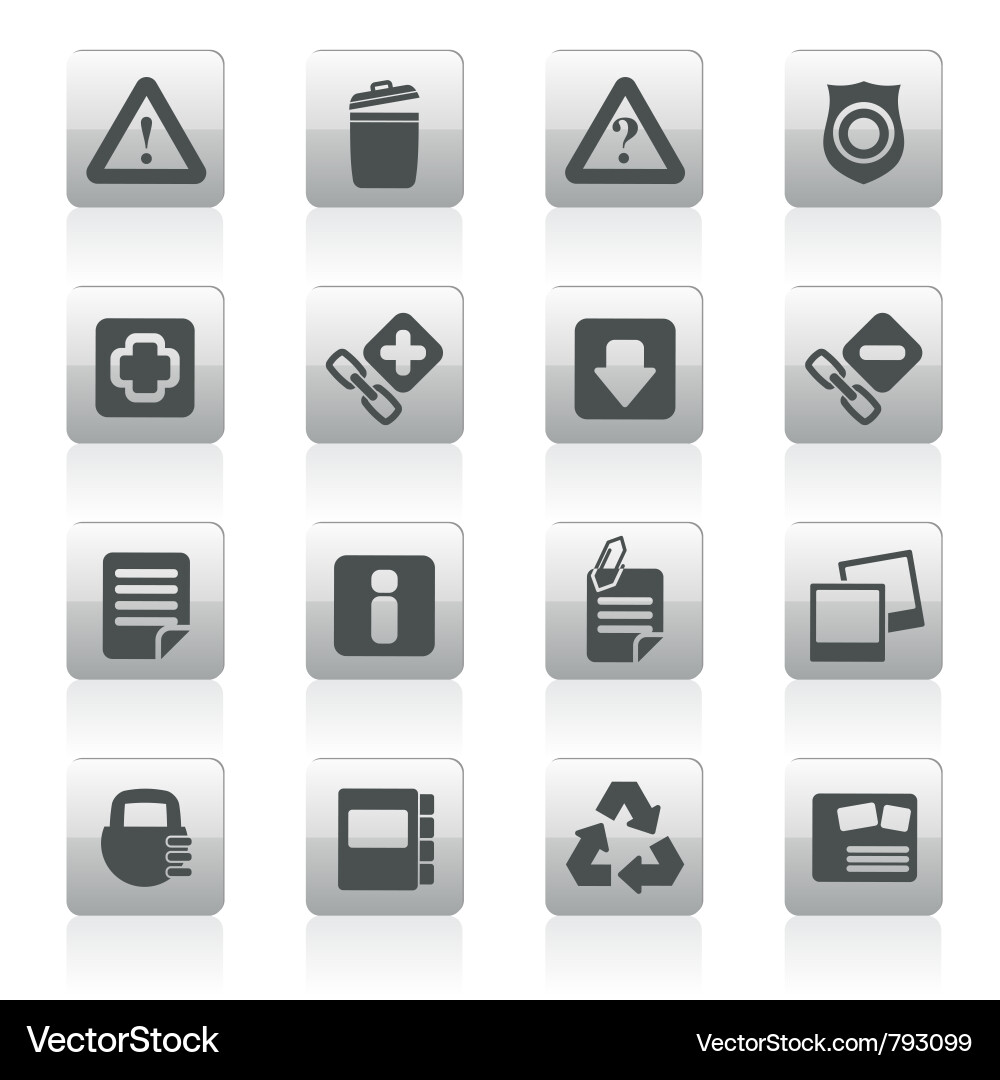 Web site and computer icons Vector Image