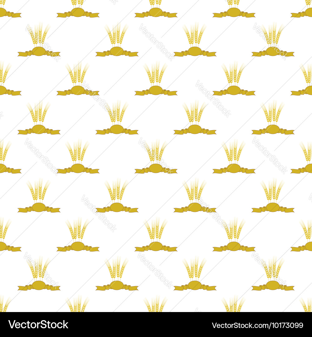 Wheats ribbon seamless pattern Vector Image