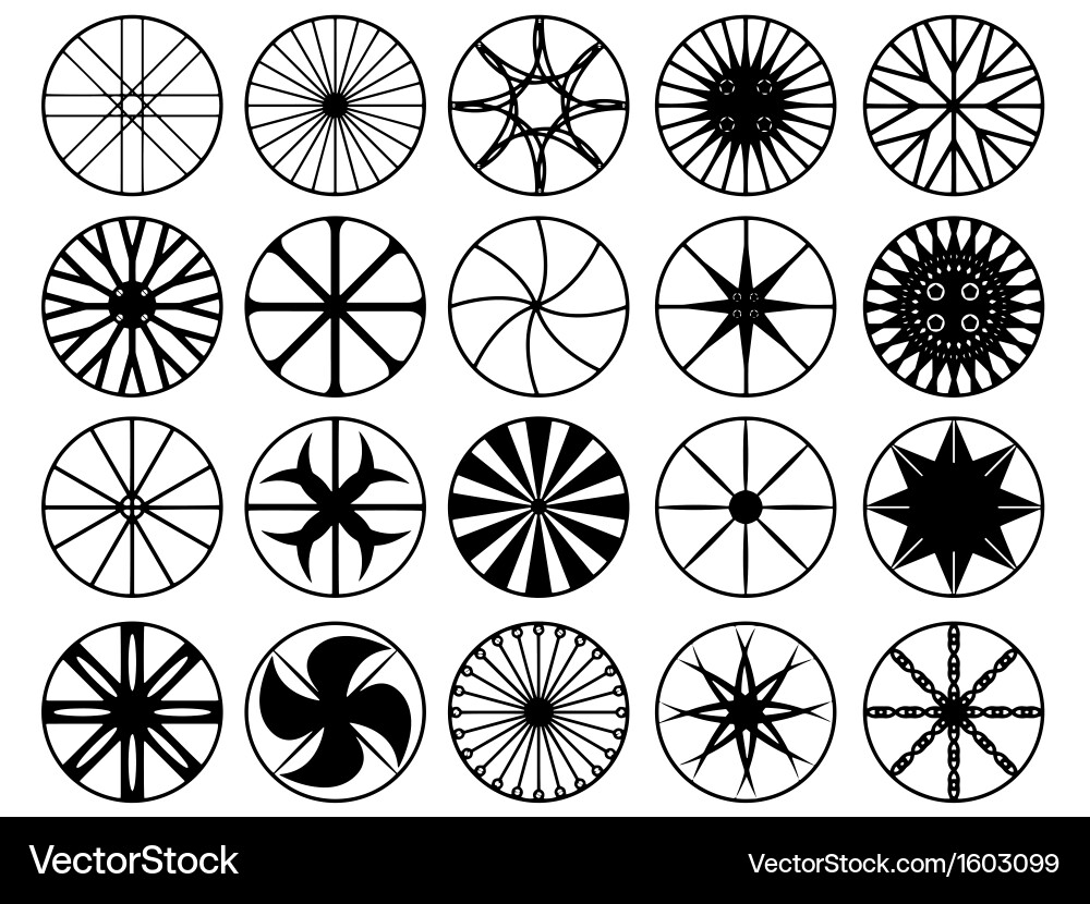 Wheel Rims and Tires vector image