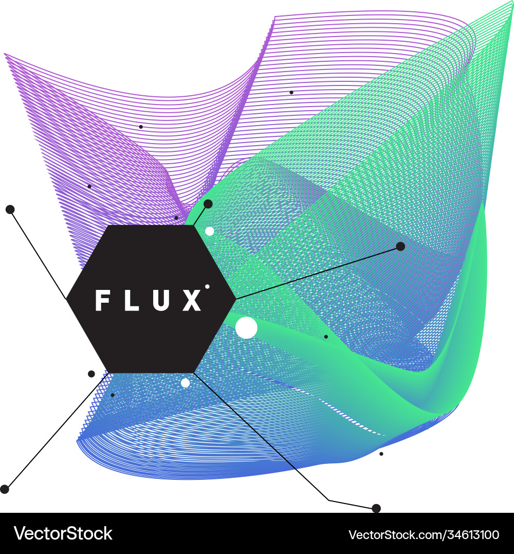 3d colorful wave background dynamic flux effect 3d colorful wave background dynamic flux effect Vector Image