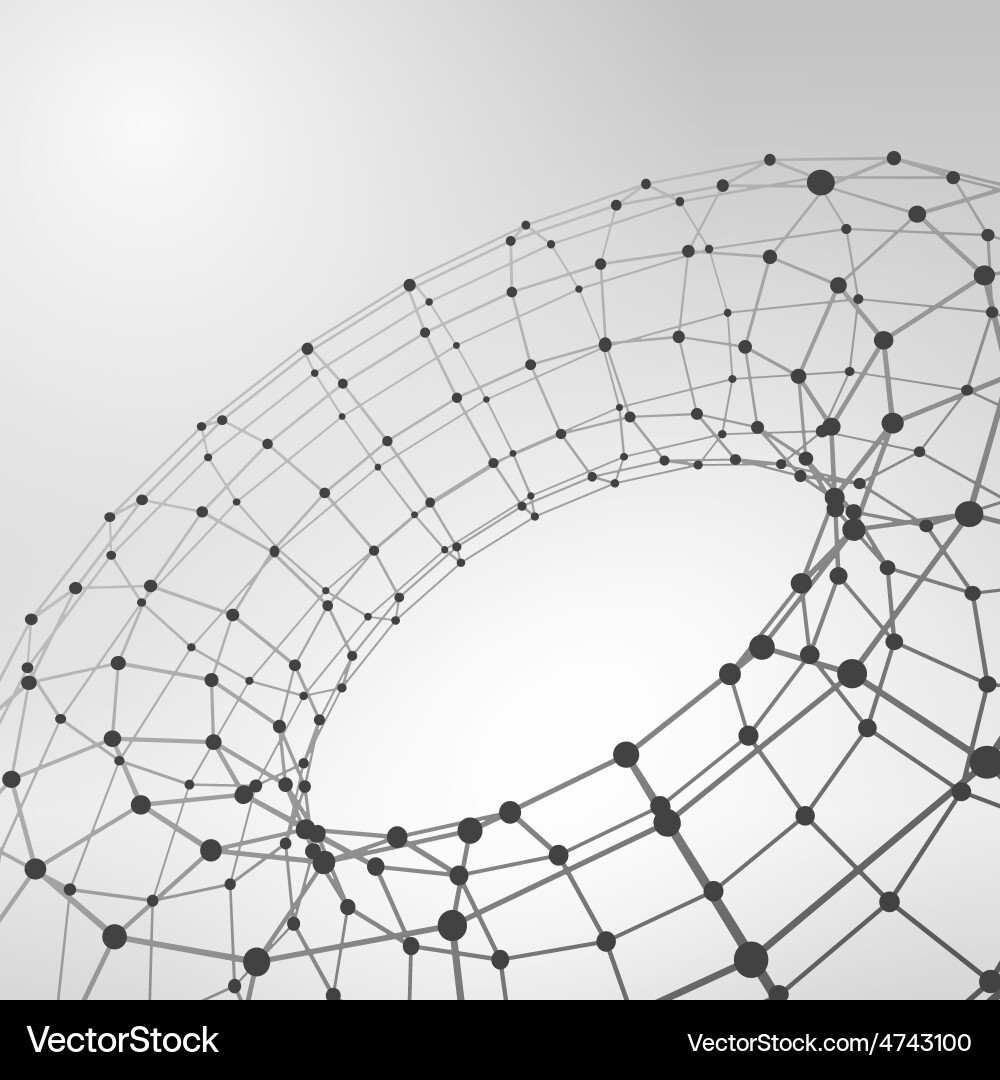 3D Torus Wireframe Model Vector Image