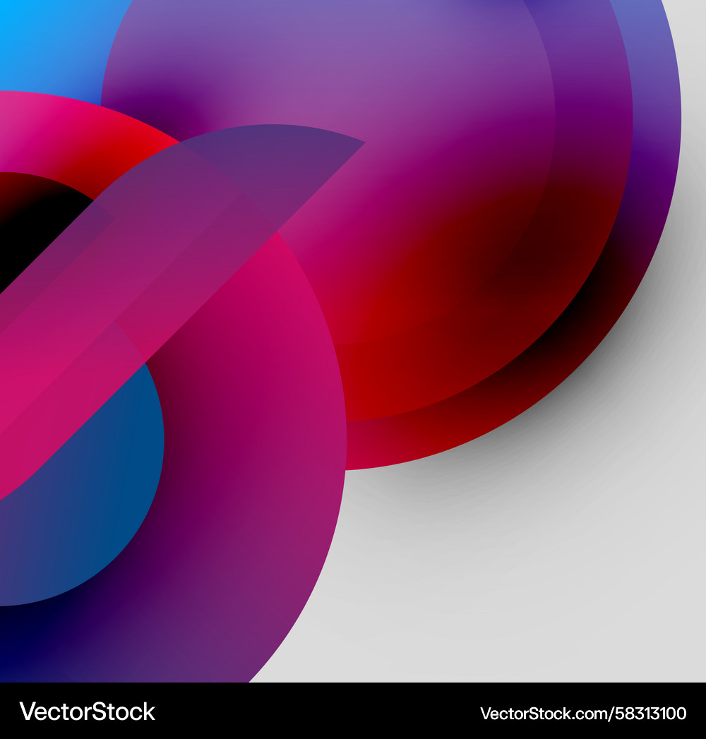 Abstract composition featuring overlapping Vector Image