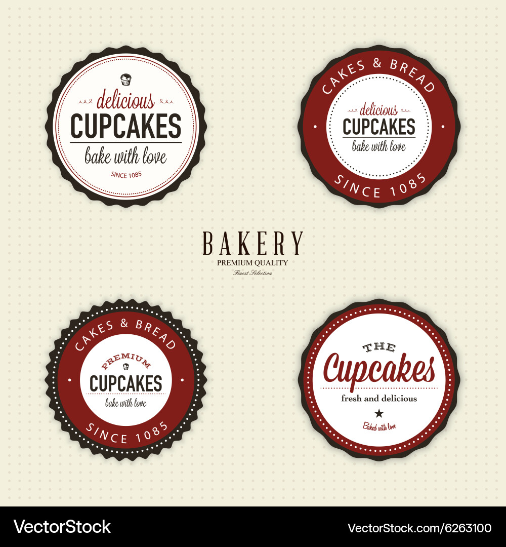 Bakery objects Vector Image