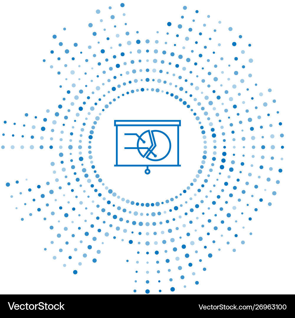 Blue line board with graph chart icon isolated Blue line board with graph chart icon isolated vector image