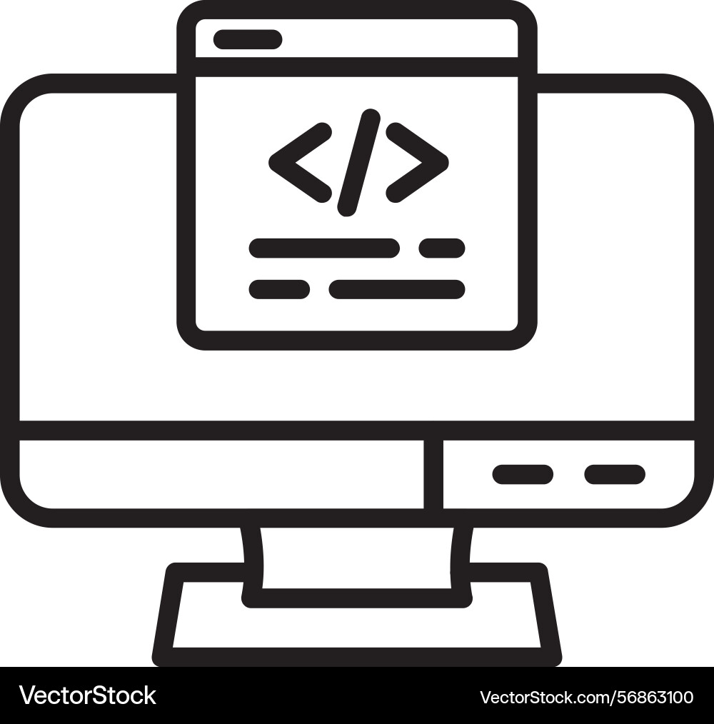 Coding icon vector image