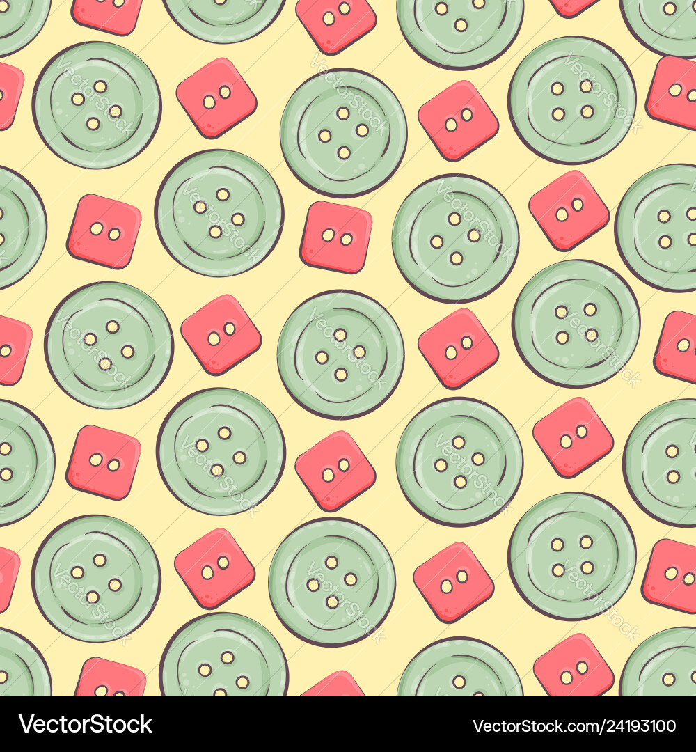 Colorful Button Seamless Pattern vector image