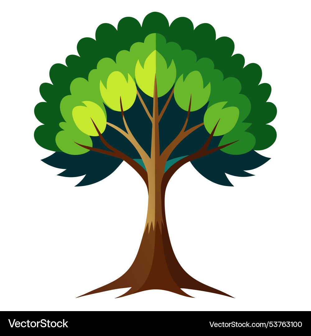 Creating realistic tree Vector Image