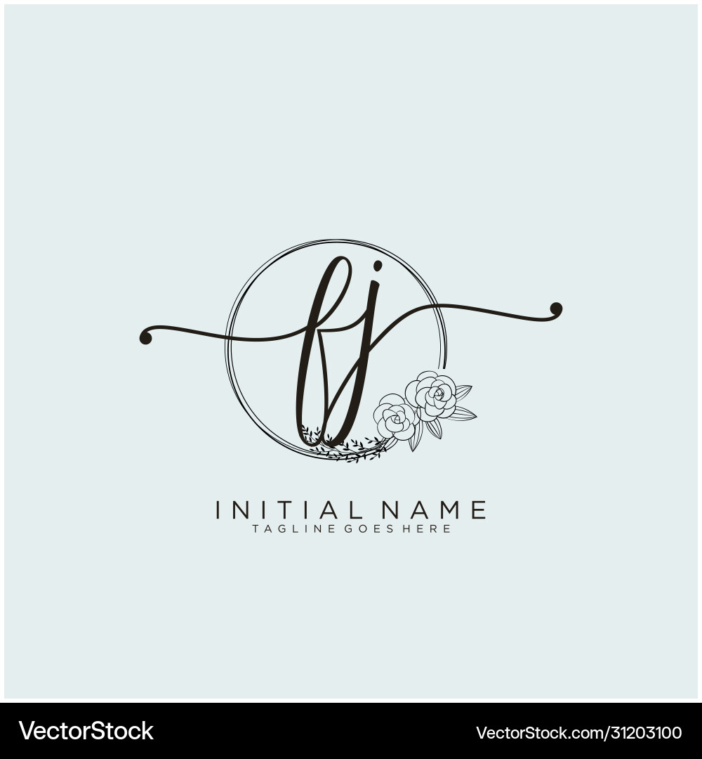 Elegant Initial Monogram Logo Vector Image
