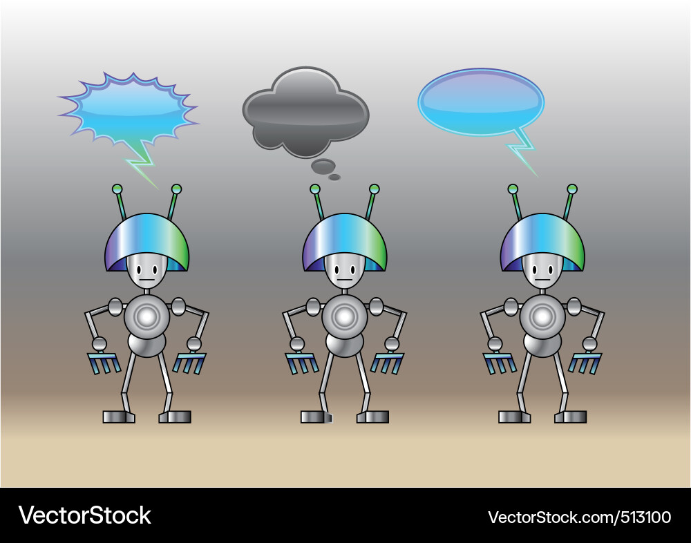 Funny robots Vector Image
