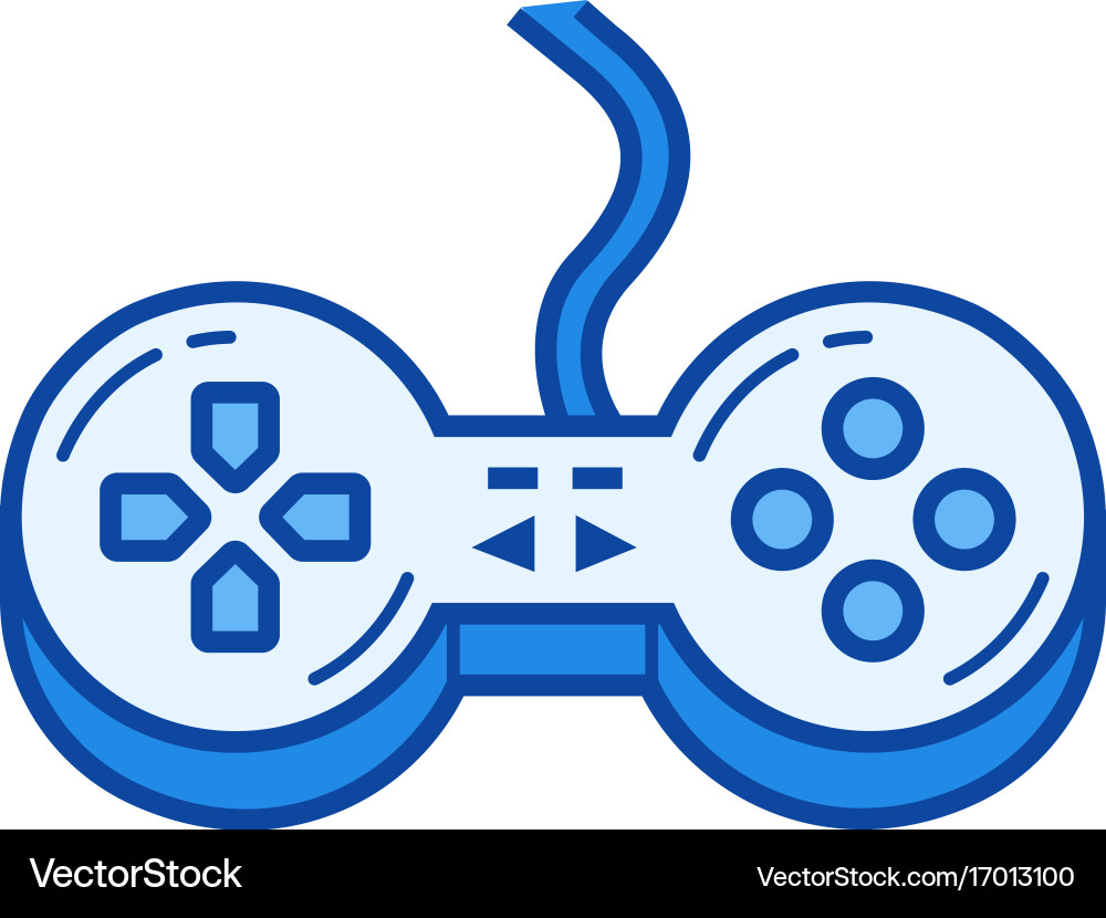 Game controller line icon vector image