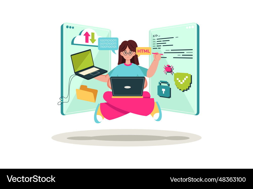 It professional troubleshooting multiple It professional troubleshooting multiple vector image