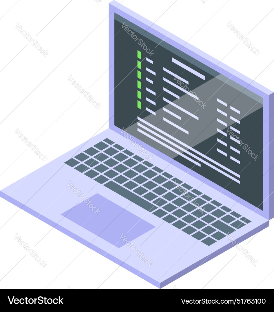Laptop mit Programmiercode auf dem Bildschirm Laptop mit Programmiercode auf dem Bildschirm vektorbild