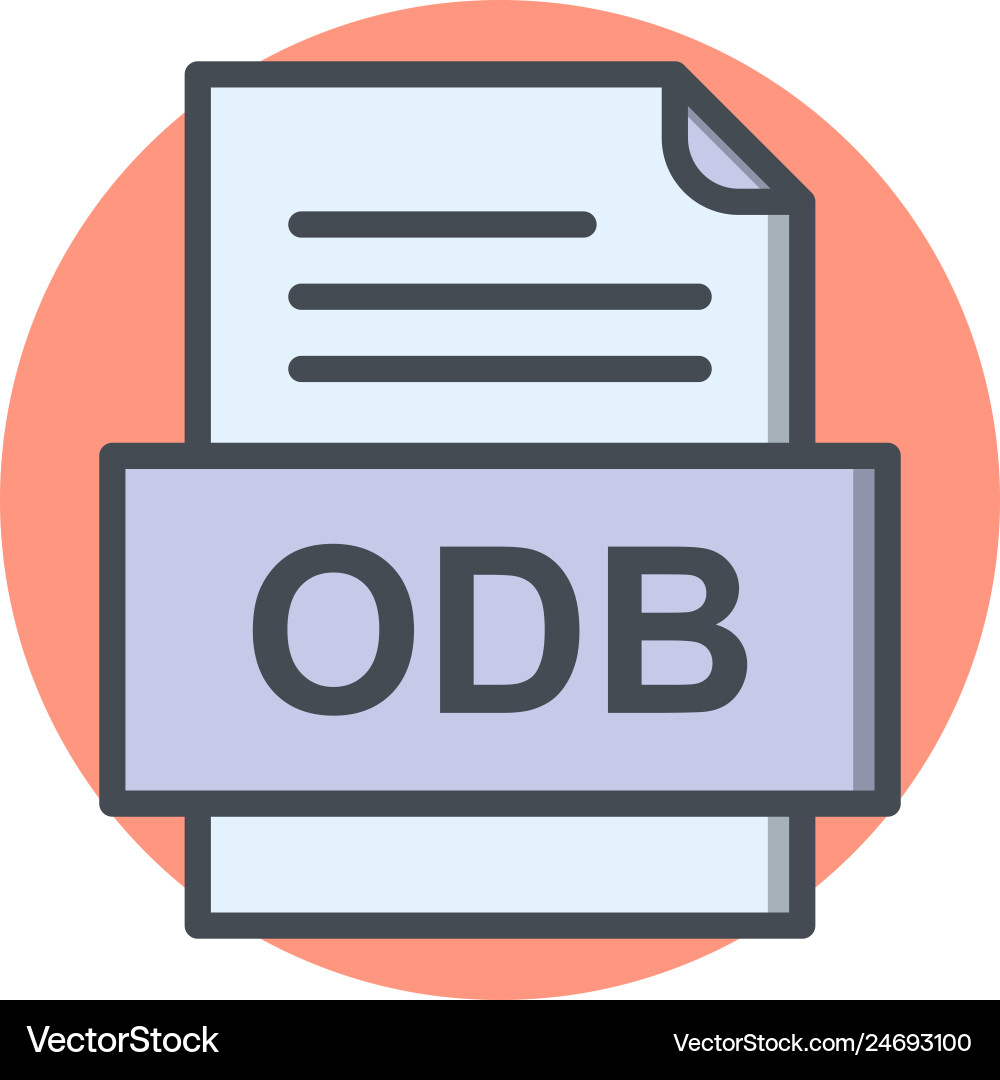 Odb file document icon Vector Image