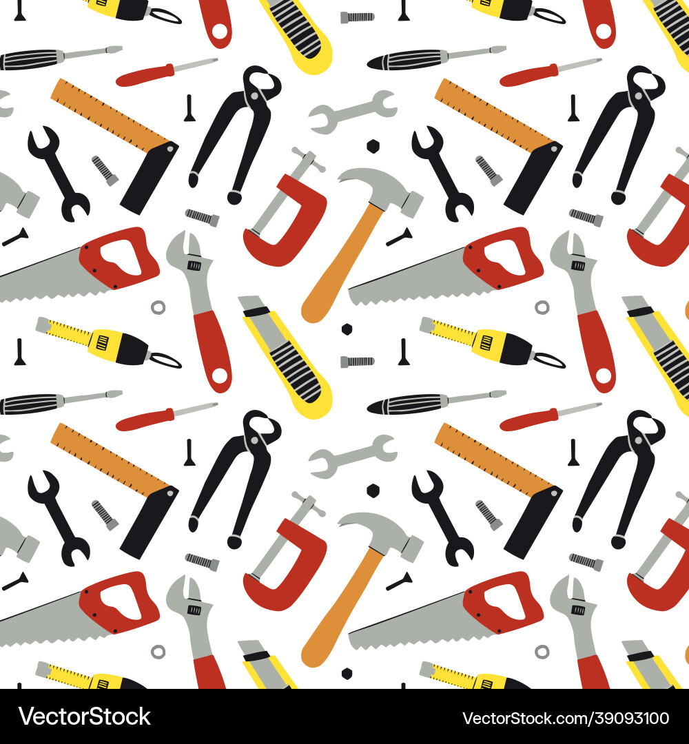 Seamless pattern of different construction Vector Image