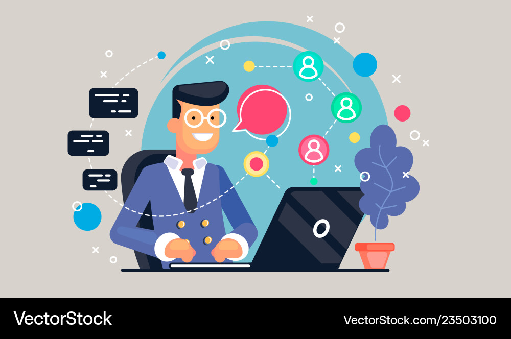 Student Coding on Laptops vector image