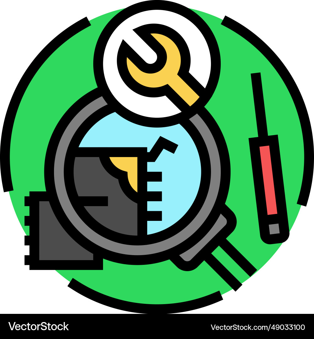 Troubleshooting devices electronics color icon Vector Image