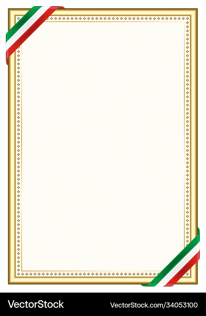 Vertical frame and border with congo flag Vector Image