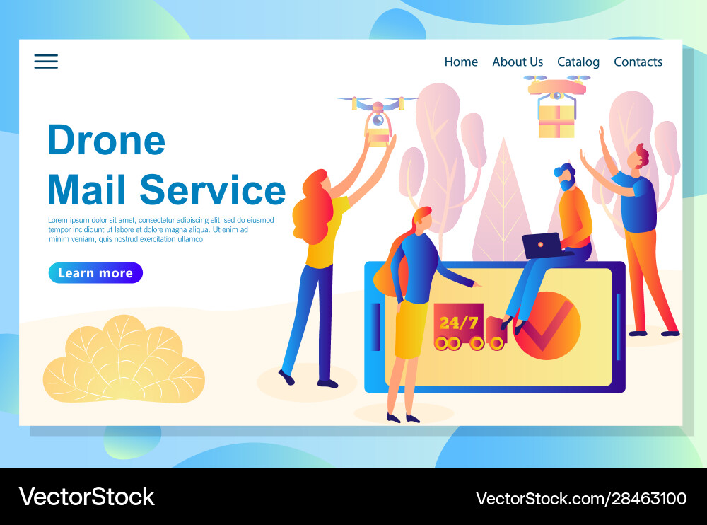 Web landing page design template for different Web landing page design template for different Vector Image