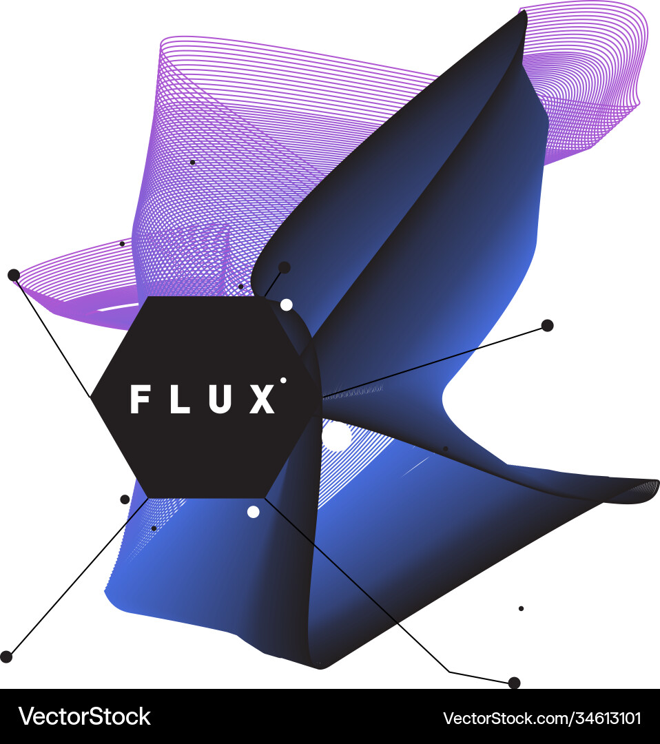 3d colorful wave background dynamic flux effect 3d colorful wave background dynamic flux effect Vector Image