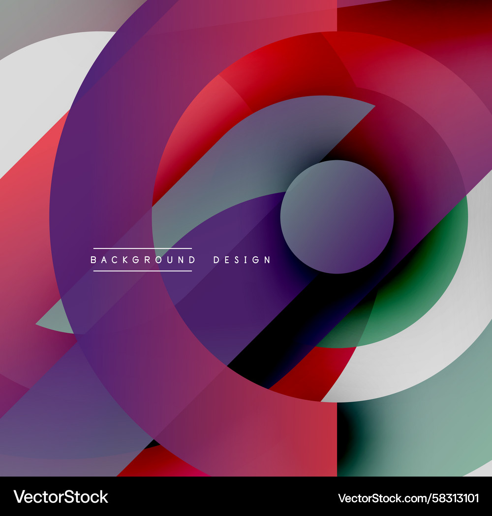Abstract colorful circles overlap creating Abstract colorful circles overlap creating Vector Image