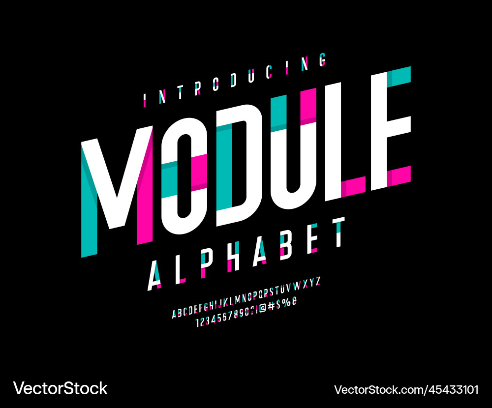 Abstract font vector image
