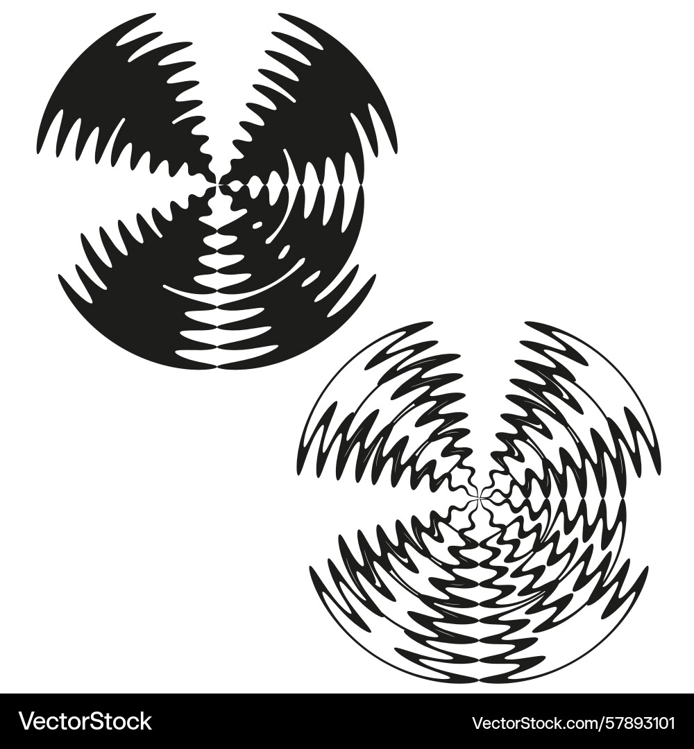 Abstract spiral patterns dynamic swirl geometric Vector Image
