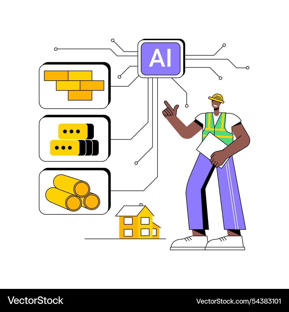 Ai-optimized material selection abstract concept Ai-optimized material selection abstract concept vector image