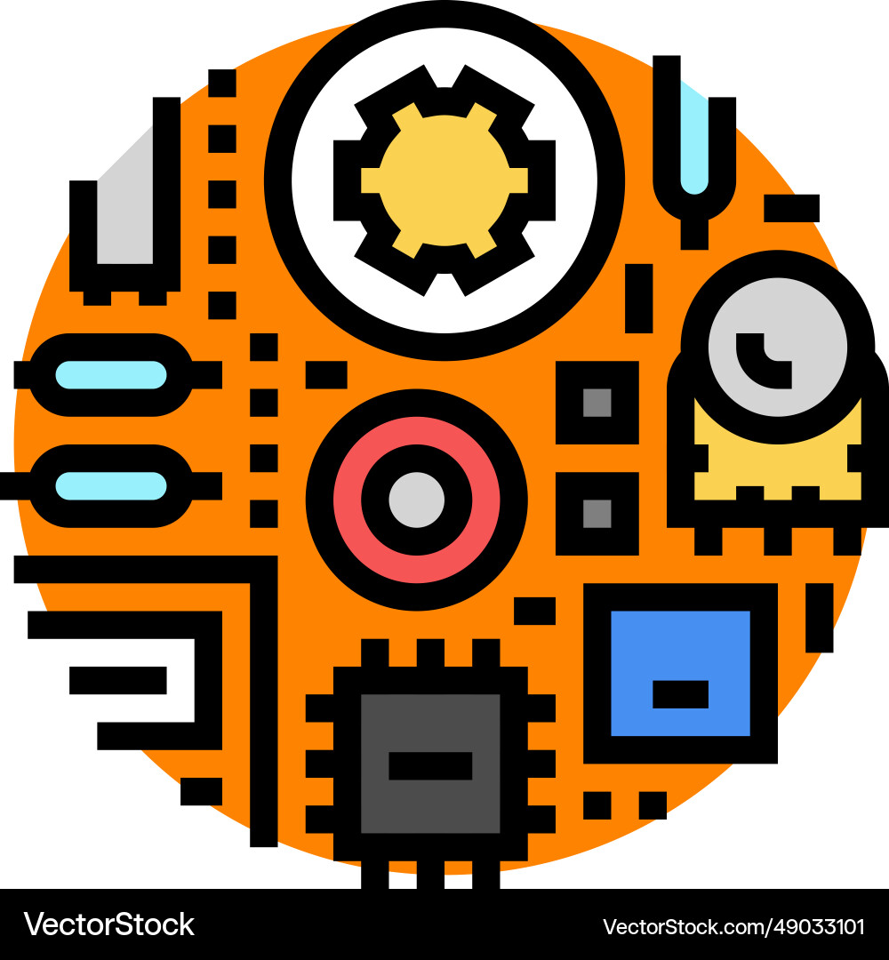 Analog electronics color icon Analog electronics color icon Vector Image