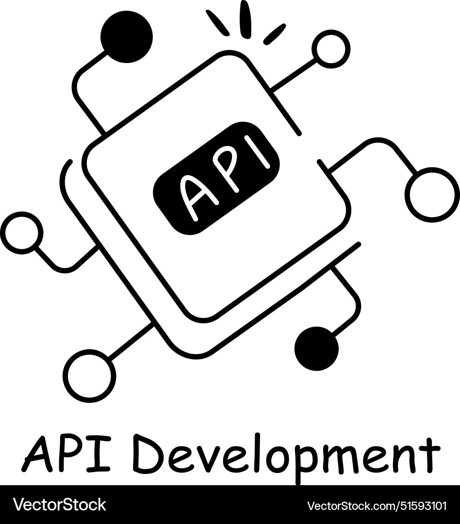 Api development vector image