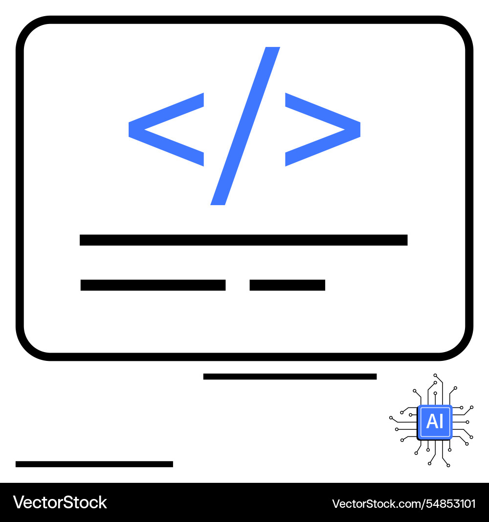 Code- und ai-Integrationskonzept mit Abstract Code- und ai-Integrationskonzept mit Abstract vektorbild