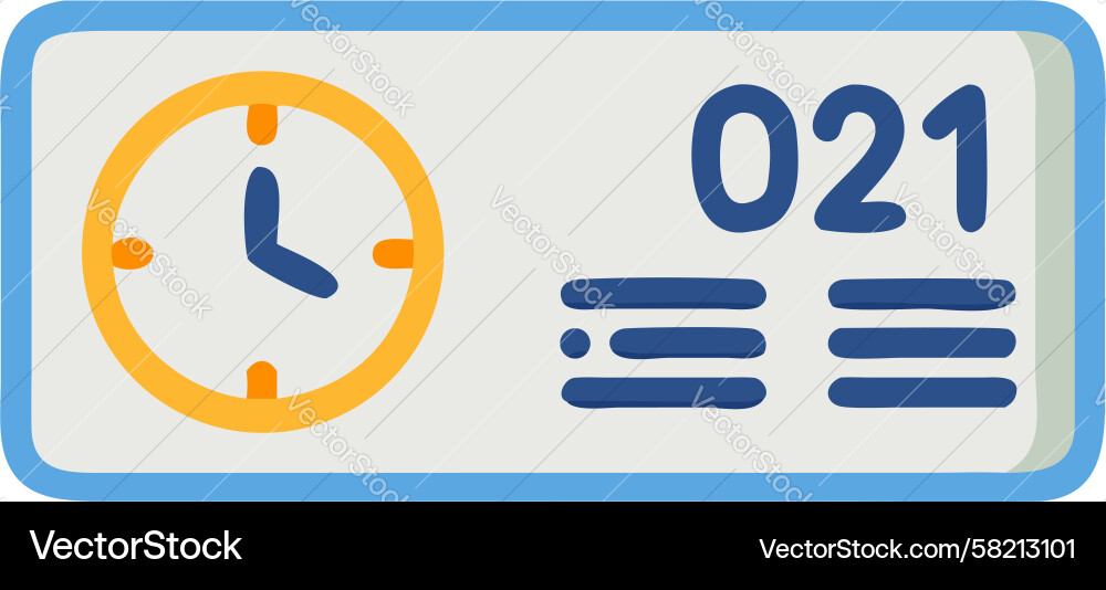 Countdown Clock Icon - Time Display Vector Image
