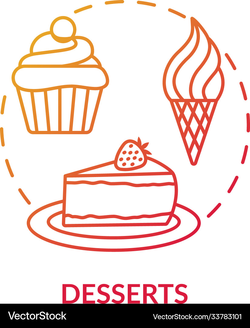 Desserts concept icon Desserts concept icon vector image