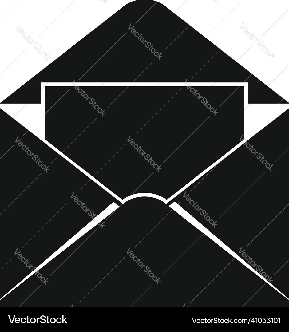 Envelope email icon simple open newsletter Envelope email icon simple open newsletter Vector Image