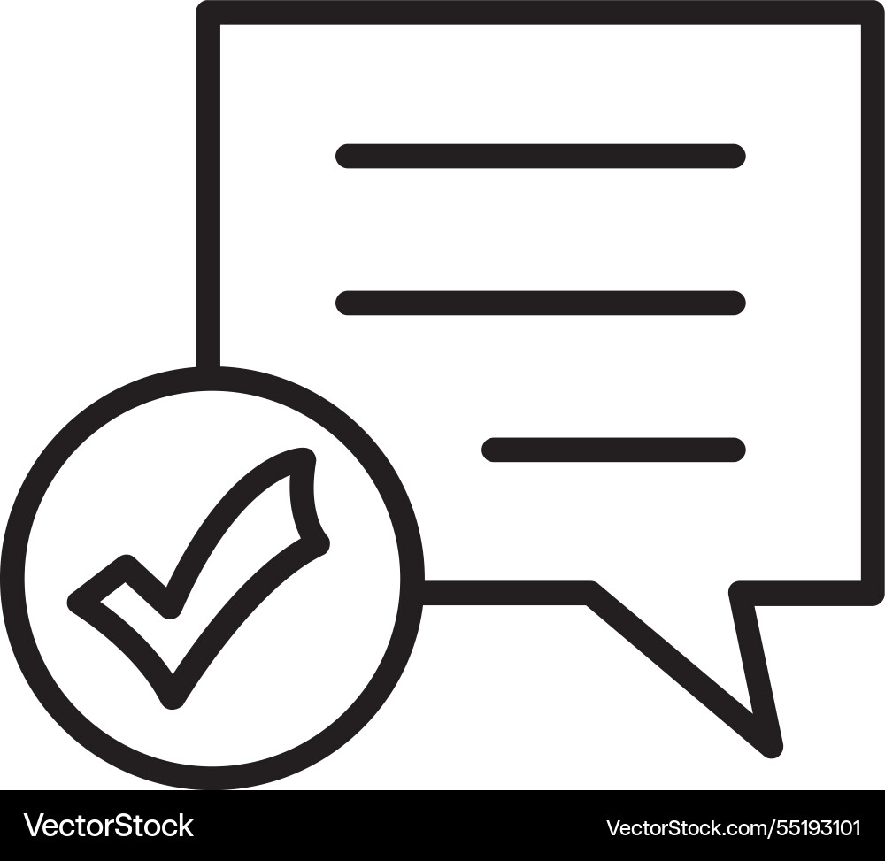 Message line icon design Vector Image