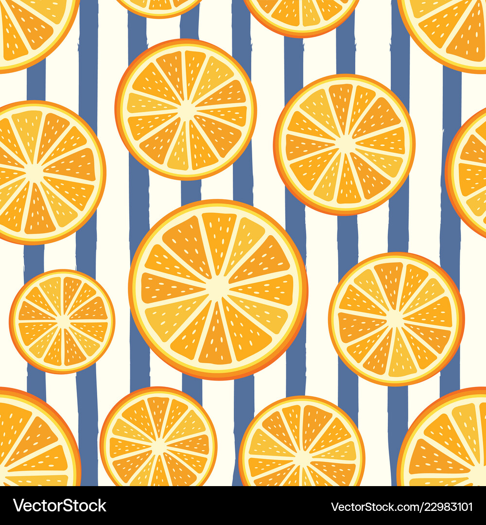 Orange Slice Pattern Vector Image