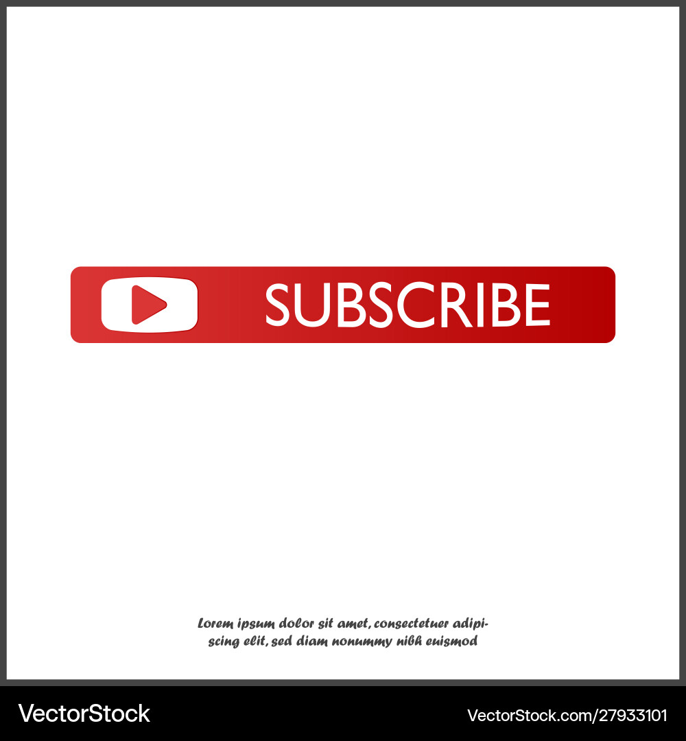 Subscribe button with arrow icon on red Subscribe button with arrow icon on red vector image