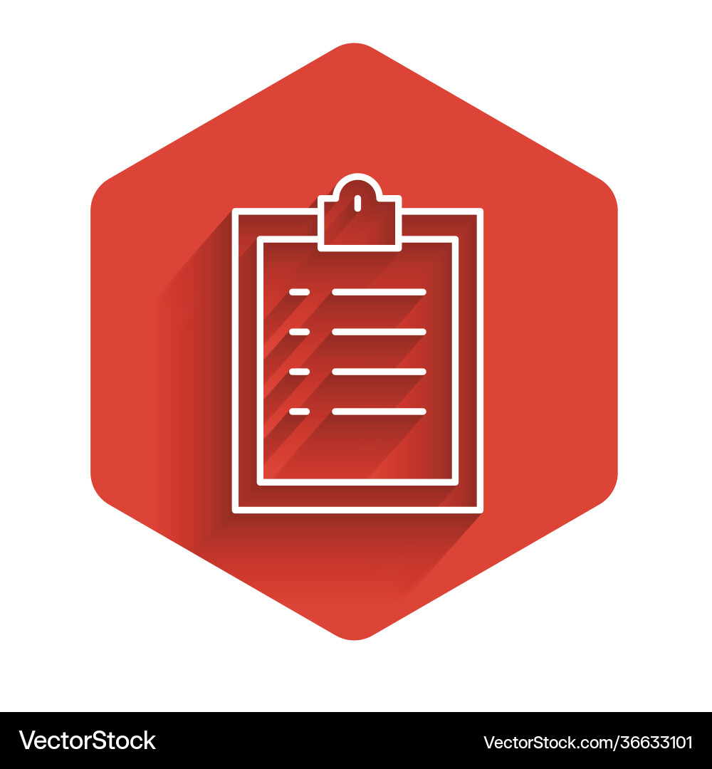 White line clipboard with checklist icon isolated White line clipboard with checklist icon isolated vector image