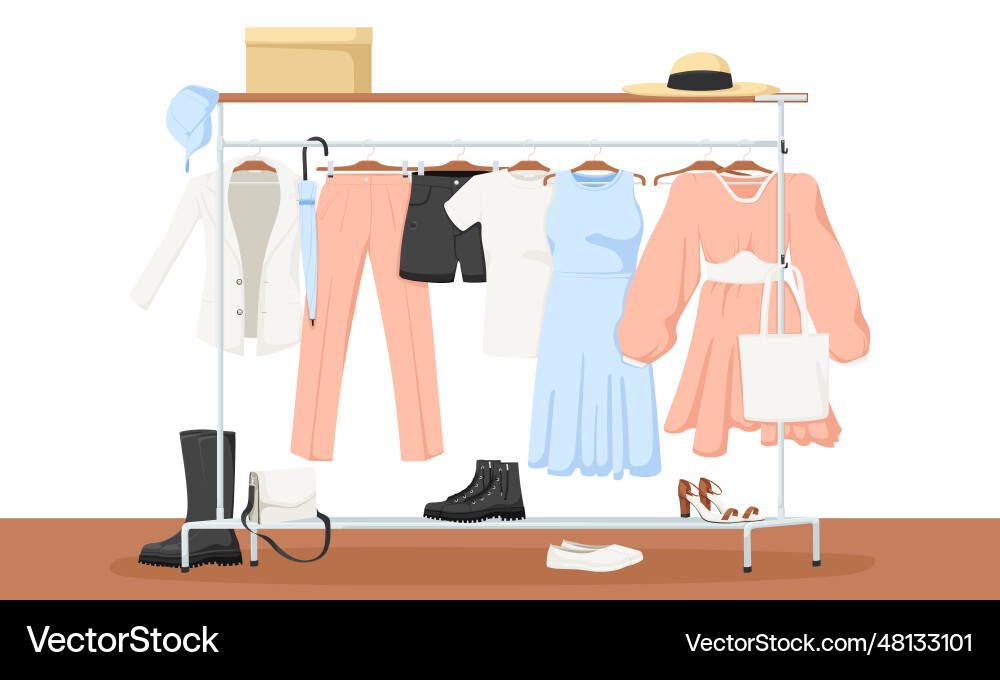 Woman dressing room interior home design fashion Woman dressing room interior home design fashion vector image