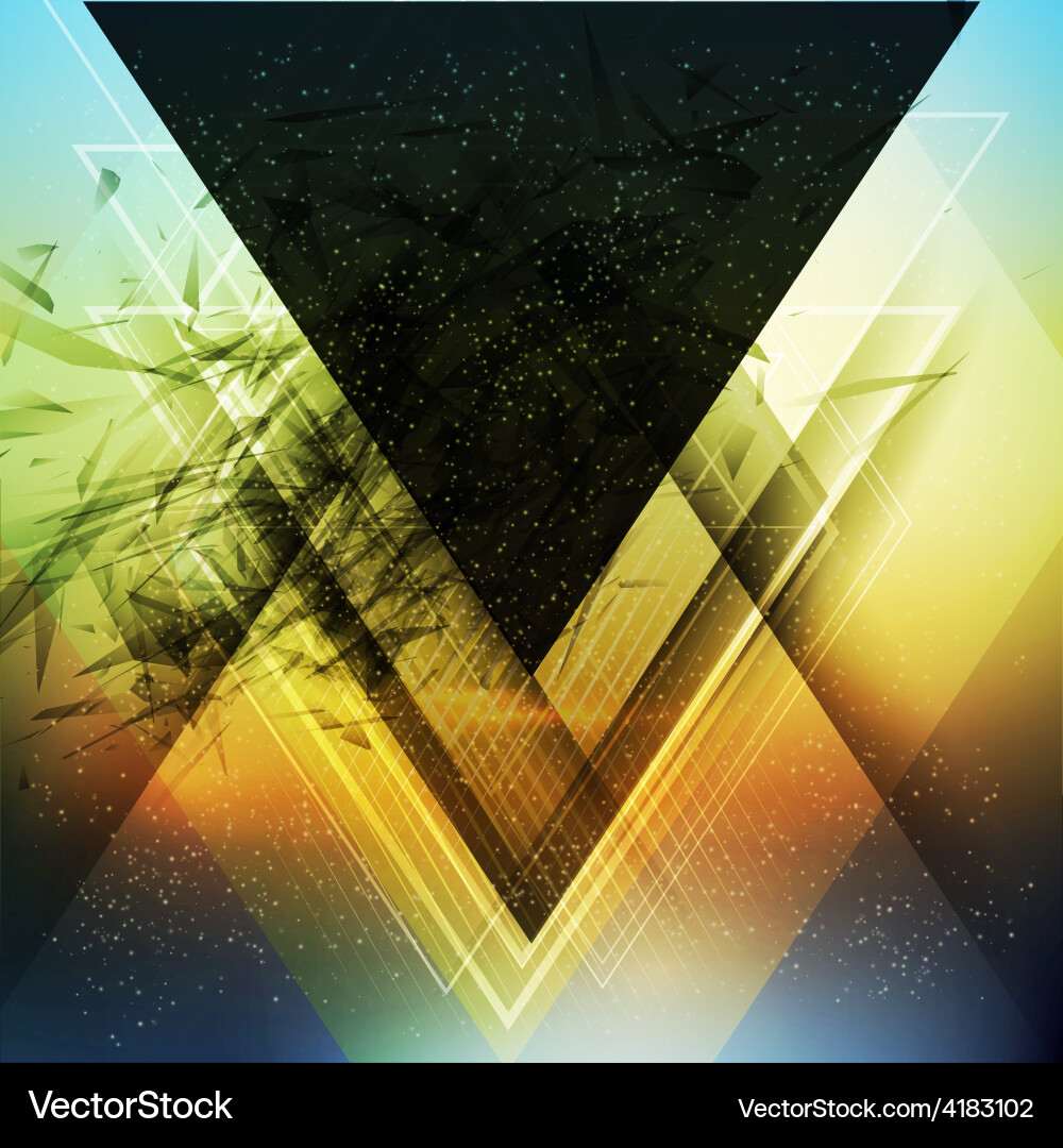 Abstract triangle future background vector image