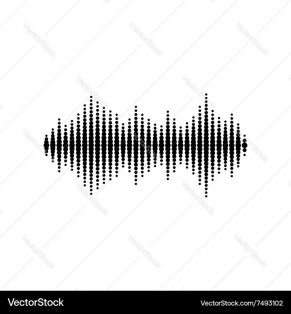 Audio Waveform Spectrum Vector Image