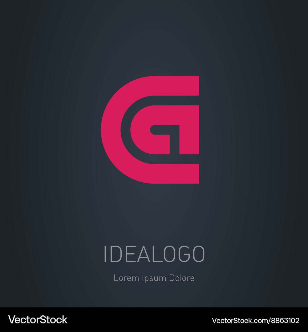 C and a initial logo monogram vector image