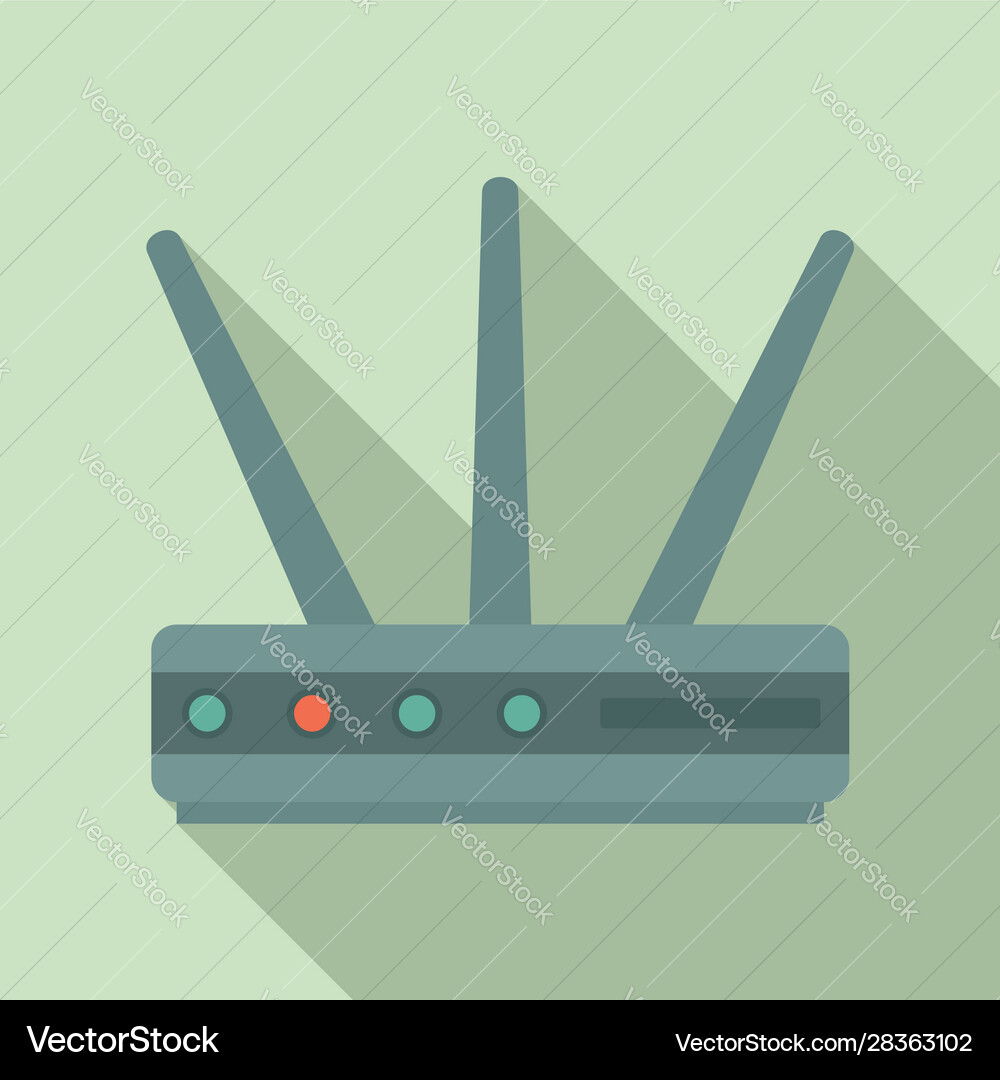 Data router icon flat style Vector Image